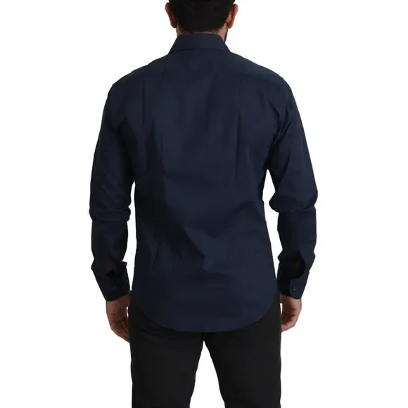 Roberto Cavalli Navy Elegance Cotton Dress Shirt